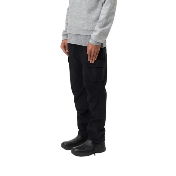 John Elliott BACK SATEEN CARGO PANTS black elastic waist size 1 small - Picture 3 of 8
